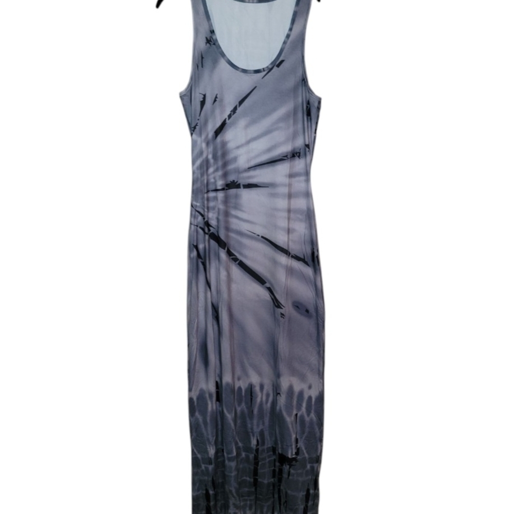 Gray Tie-Dye Maxi Dress - Picture 2 of 3